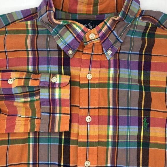 Ralph Lauren Men's XL Plaid‎ Button Down Classic Fit Long Sleeve Casual Shirt - Picture 1 of 4